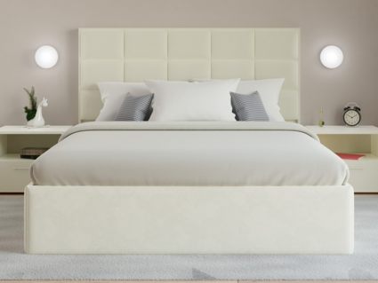 Кровать Lonax Адель велюр Dolly-13 (с основанием) 140х195