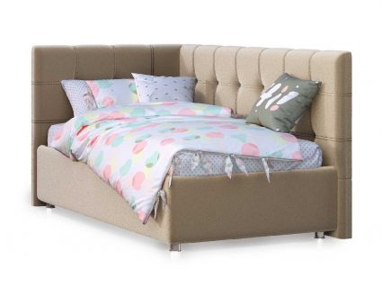 Кровать Nuvola Sabina угловая Velutto 22 120х200