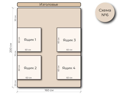 Кровать Mr.Mattress Site Box экокожа Beige