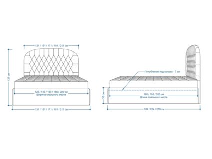 Кровать Lonax Венеция велюр Dolly-2 180х195