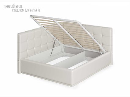 Кровать Nuvola Sabina угловая Velutto 22 (с подъемным механизмом) 200х200