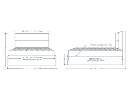 Кровать Lonax Марселла велюр Dolly-3 (с подъемным механизмом) 200х190