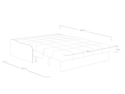 Диван Сонум Glen Рогожка деним Длина 170 см