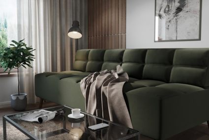 Диван Арско Нельсон трехместный зеленый Длина 195 см