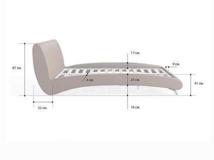 Кровать Сонум Verona Экокожа Белая 200х200