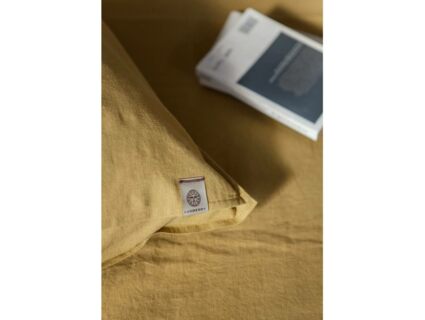 Комплект постельного белья Luxberry ЛЁН И ХЛОПОК горчичный 1,5-спальный