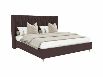 Кровать Beautyson Rebecca велюр Formula 238 коричневый (с подъемным механизмом) 120х190