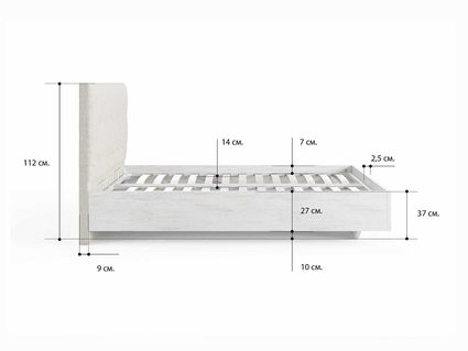 Кровать Сонум Vena Ясмунд + Кашемир Бежевый 120х200