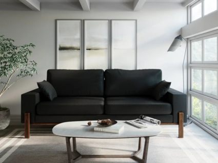 Диван Арско Хангель трехместный черный