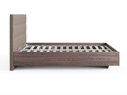 Кровать Сонум Luiza Ясень Анкор + Рогожка Песочная (с подъемным механизмом)