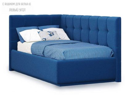 Кровать Nuvola Sabina угловая Velutto 26 (с подъемным механизмом) 140х200