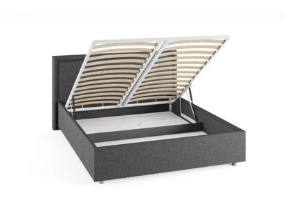 Кровать Сонум Bergamo Рогожка Пепельная (с подъемным механизмом) 160х190