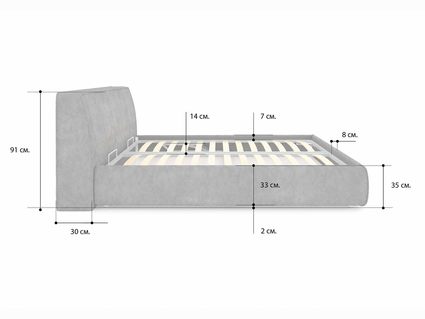 Кровать Сонум Altea Рогожка Мокко 180х190