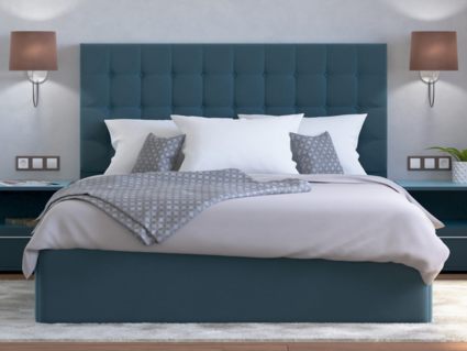 Кровать Lonax Аврора велюр Dolly-17 (с основанием) 140х200