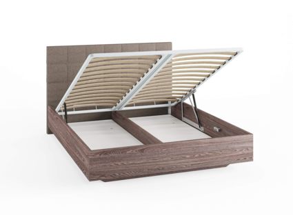 Кровать Сонум Luiza Ясень Ориноко + Кашемир Бежевый (с подъемным механизмом) 140х190