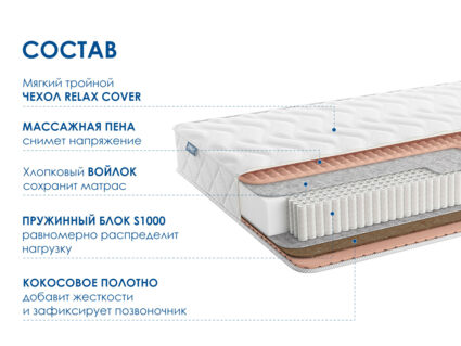 Матрас Димакс Relmas Cocos 1 S1000 36