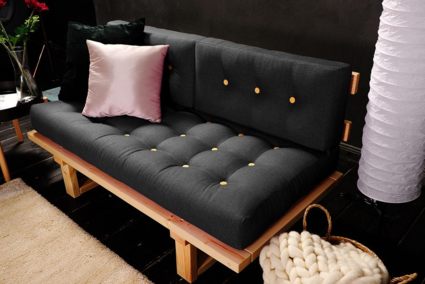 Диван Арско Торн-М двухместный черный Длина 140 см