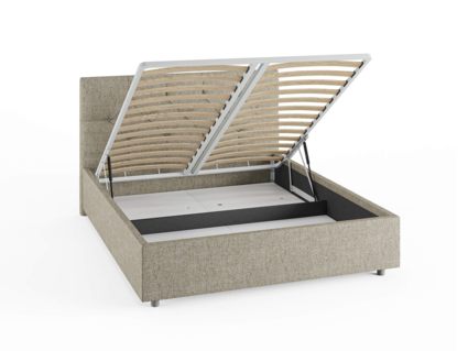 Кровать Сонум Bari Рогожка Пепельный (с подъемным механизмом) 160х190