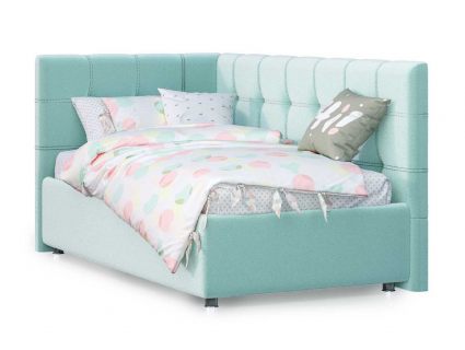 Кровать Nuvola Sabina угловая Velutto 14 140х200