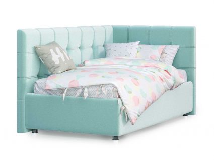 Кровать Nuvola Sabina угловая Velutto 14 140х200