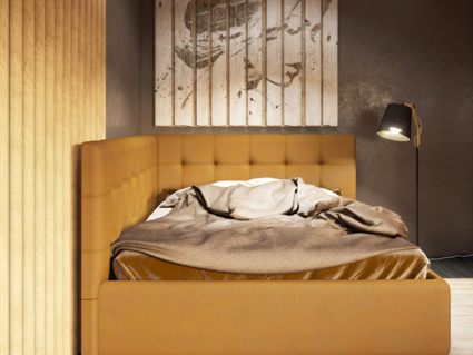 Кровать Nuvola Sabina угловая Velutto 22 (с подъемным механизмом) 200х200