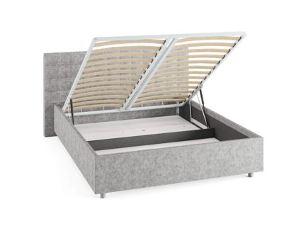 Кровать Сонум Siena Кашемир Серый (с подъемным механизмом) 80х200