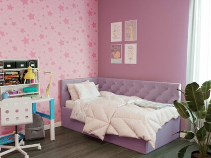 Кровать Димакс Бриони с подъемным механизмом 120x200 Велюр Velutto 33 уцененная 120х200