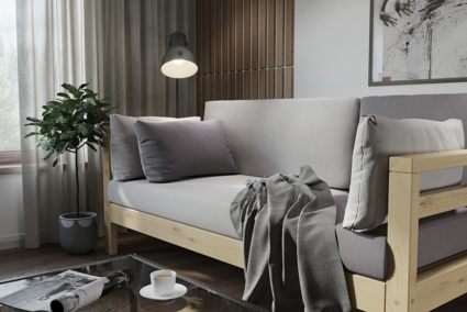 Диван Арско Домино трехместный серый Длина 178 см