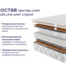 Кровать Димакс Амадора + матрас Мистер Слип Multi Line элит стронг 160х200